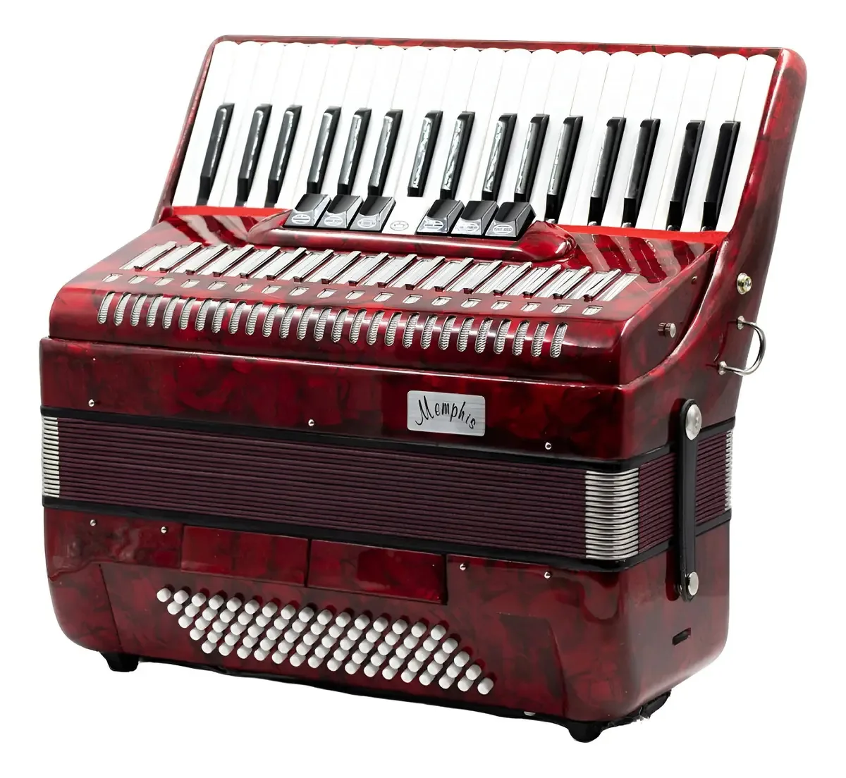 Baixo Acordeon Memphis Ft1309 80 com estojo vermelho