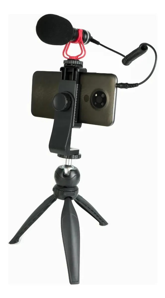 Microfone condensador para câmera e telefone celular