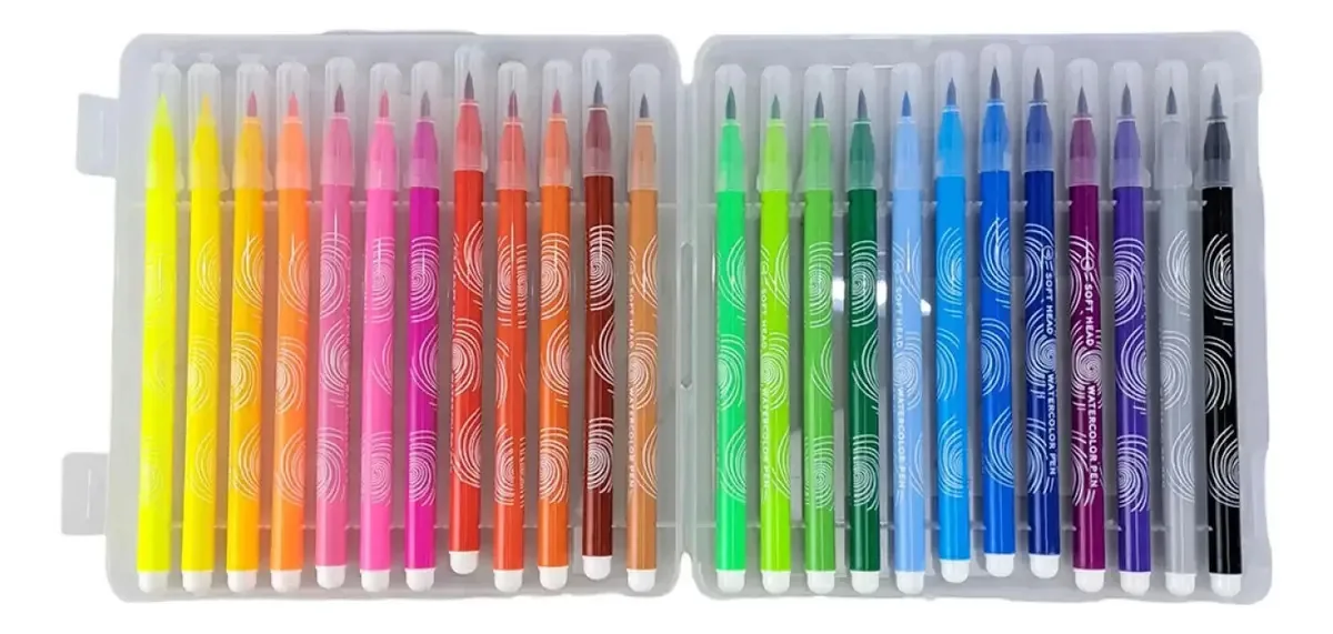 Conjunto de marcadores de 24 cores