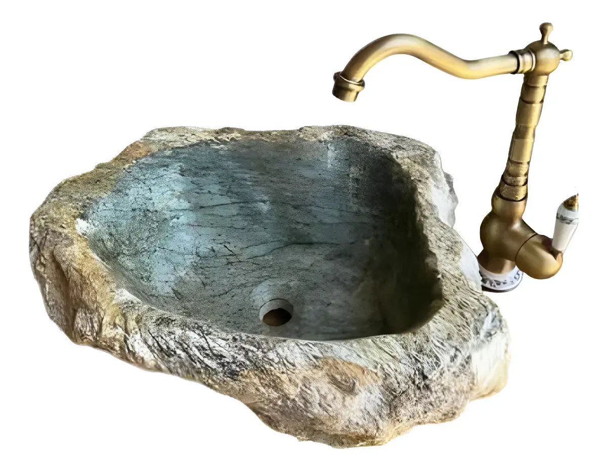 Arte Pedra Cuba de pedra Pia Banheiro Lavabo Acabamento Rústico