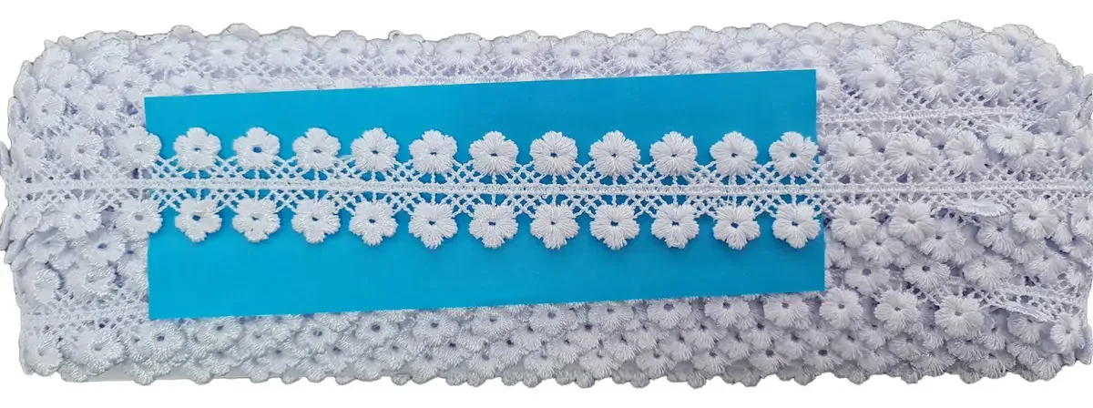 Renda De Guipír Fina - 13,7 Metros Chl558 Cor Branco