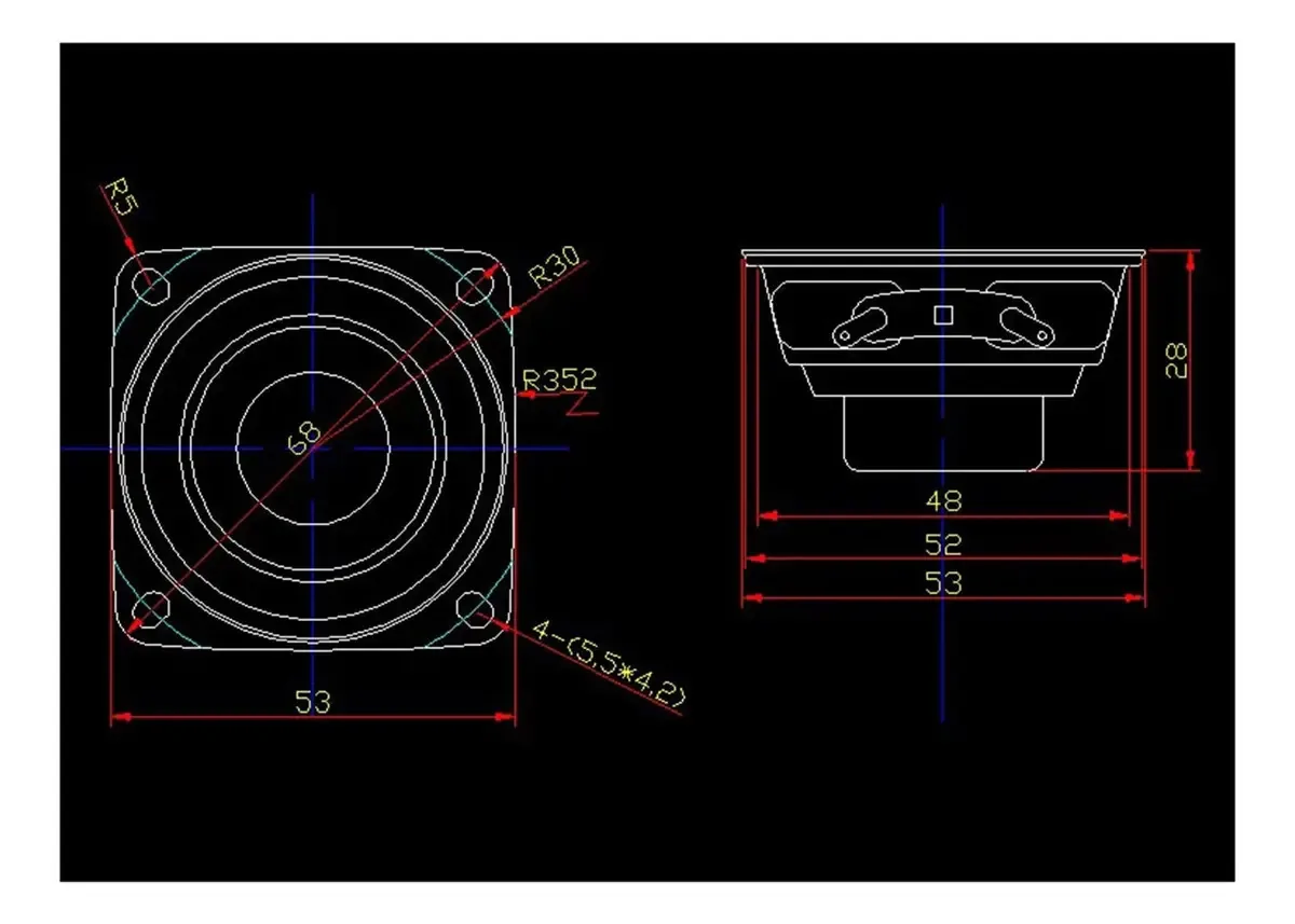 Heybb 2pcs 2 Polegadas Gama Completa Alto-falante Portátil Barra de Som 4 Ohm 8 Ohm 15w Alto-falantes Externos DIY Hifi Boombox Home Theatre 5.1 Alto-falante de Estante (cor: 8ohm)
