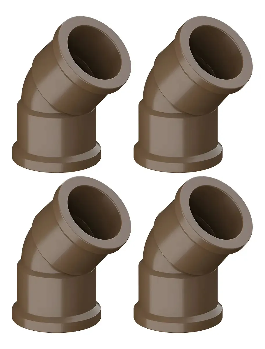 Cotovelos Soldáveis PVC Krona/Fortlev 50mm Marrom para Encanamento
