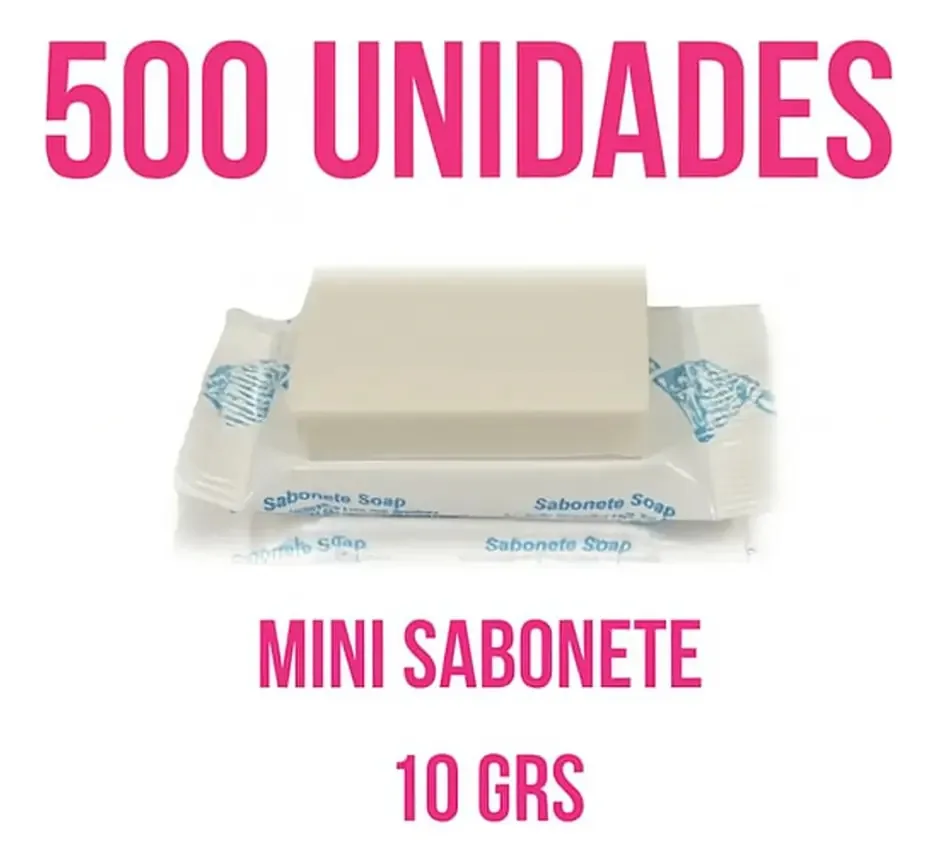 500 Mini sabonetes 10g Para Spa Hotel Motel Hostel Doação