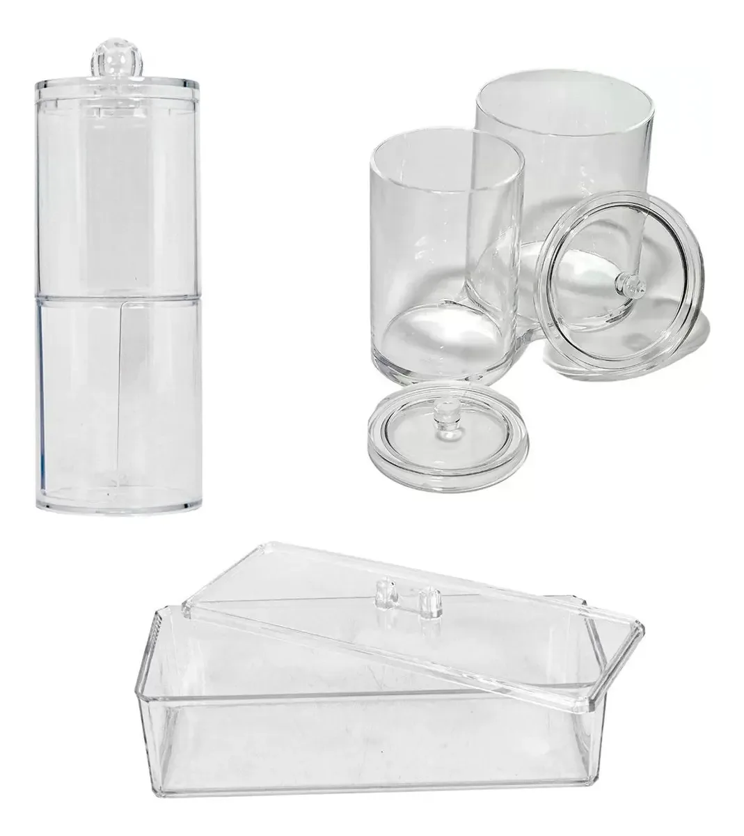 Kit 3 Organizadores De Cosméticos Porta Maquiagem Acessórios