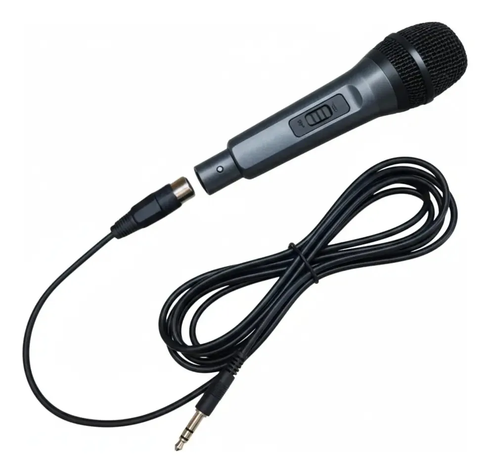 Microfone Com Fio P10 Profissional Igreja E Musical Compativel Caixa de Som e Equipamento P10