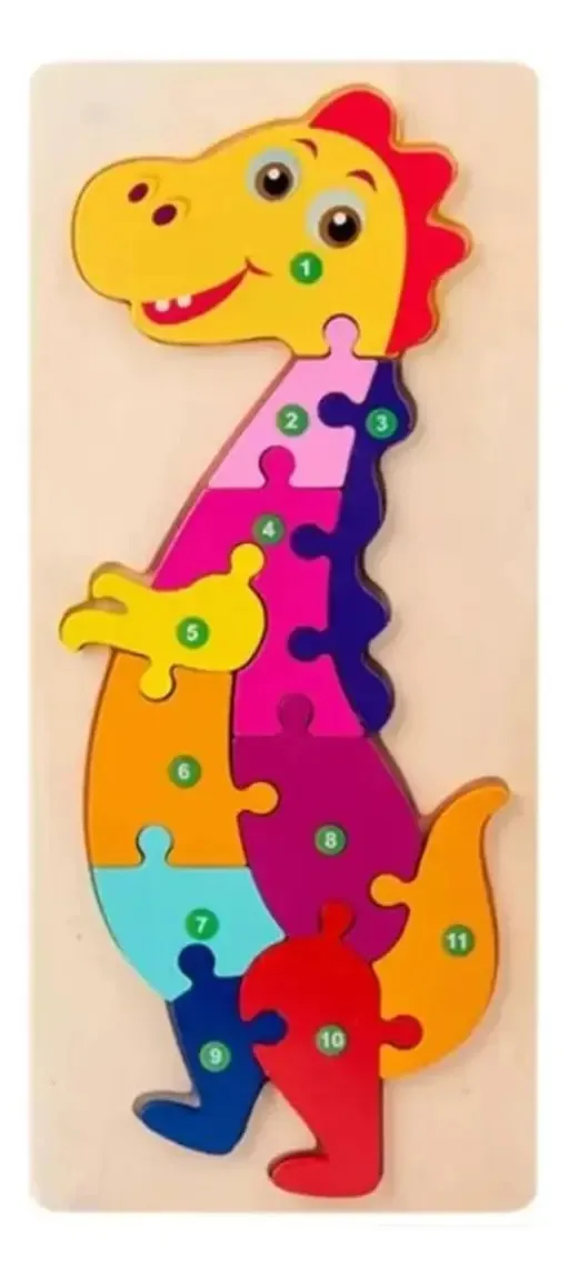Quebra-cabeças Madeira Montessori Crianças Brinquedo