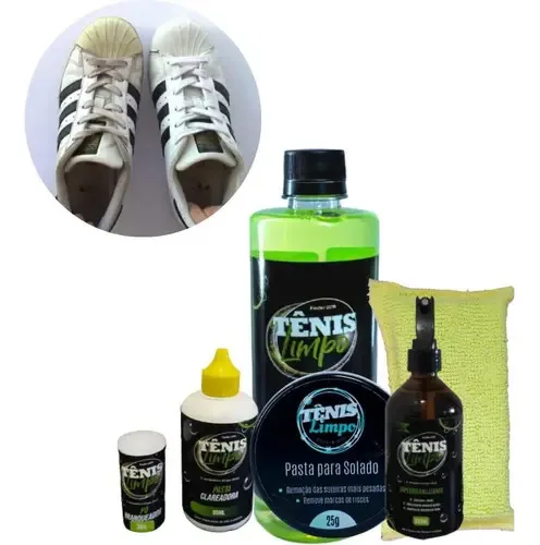 Kit Limpeza E Proteção Completa Para Calçados Tênis Limpo