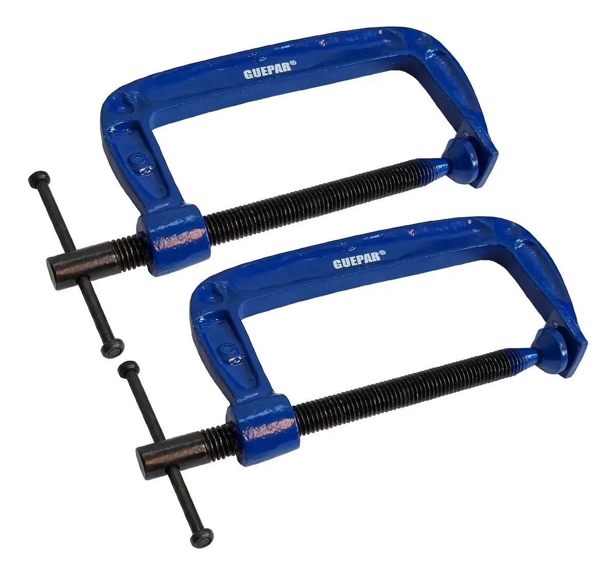 Kit com 2 Grampos Sargento Tipo C Guepar de 5" (125mm) para Marcenaria