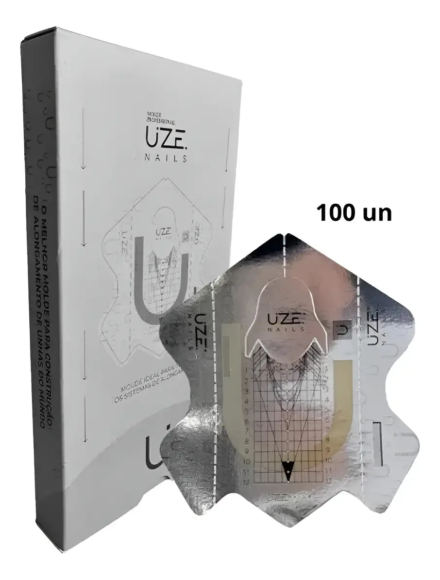 Molde Tecnológico Uze Nails 100 Un Autoadesivo para Unhas Esculpidas