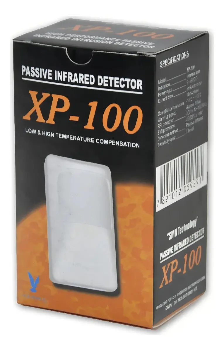 Pack 3 Sensores Infravermelhos Hombrus XP-100 Brancos para Alarmes com Fio