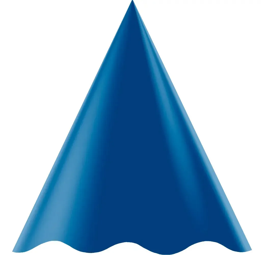 16 Chapéus De Festa Aniversário Azul Royal