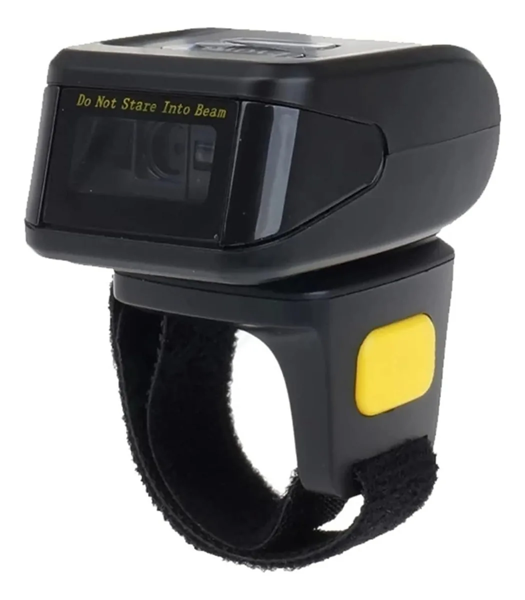 Maibul Lnnw Scanner de Código de Barras em Anel Bluetooth Portátil Leitor de Código de Barras 2D para Supermercado, Armazém, Loja Pequena, Restaurante
