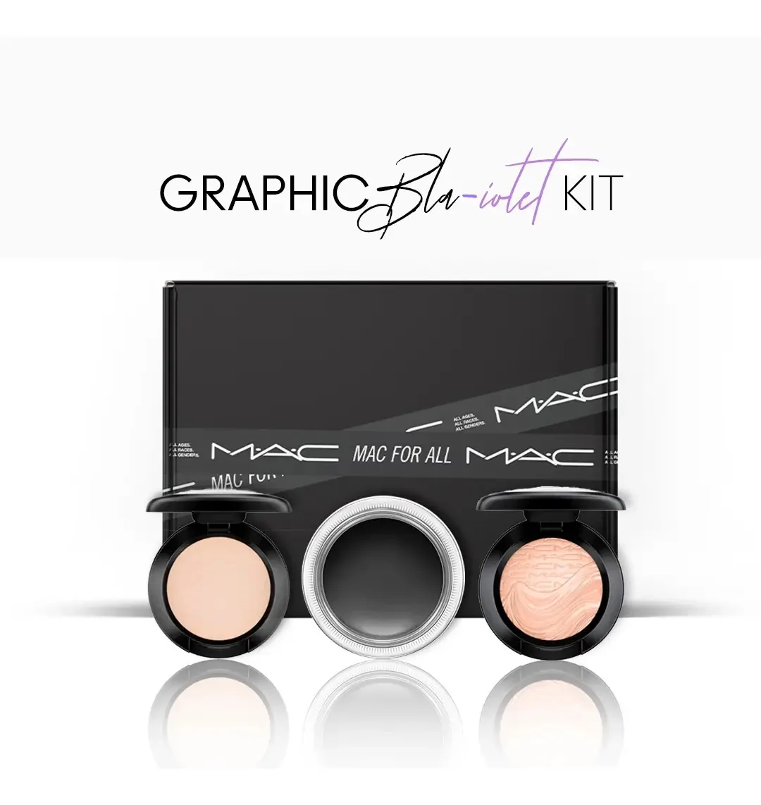 Kit de maquiagem gráfica para Mac Bla-iolet