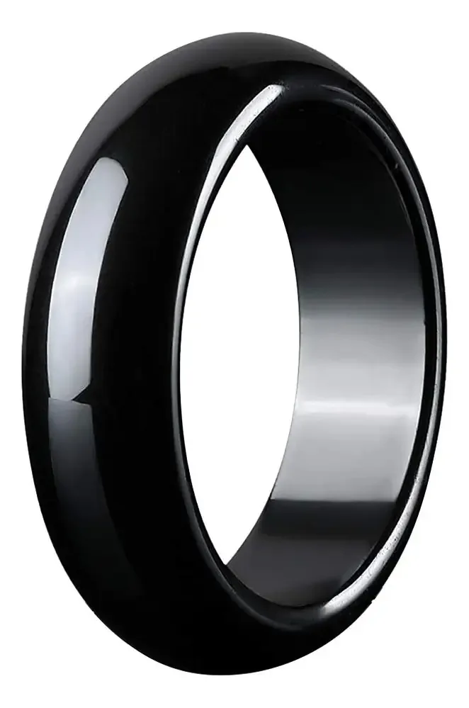 Anéis de hematita Q Ss Stone, anéis magnéticos, joias tamanho 9