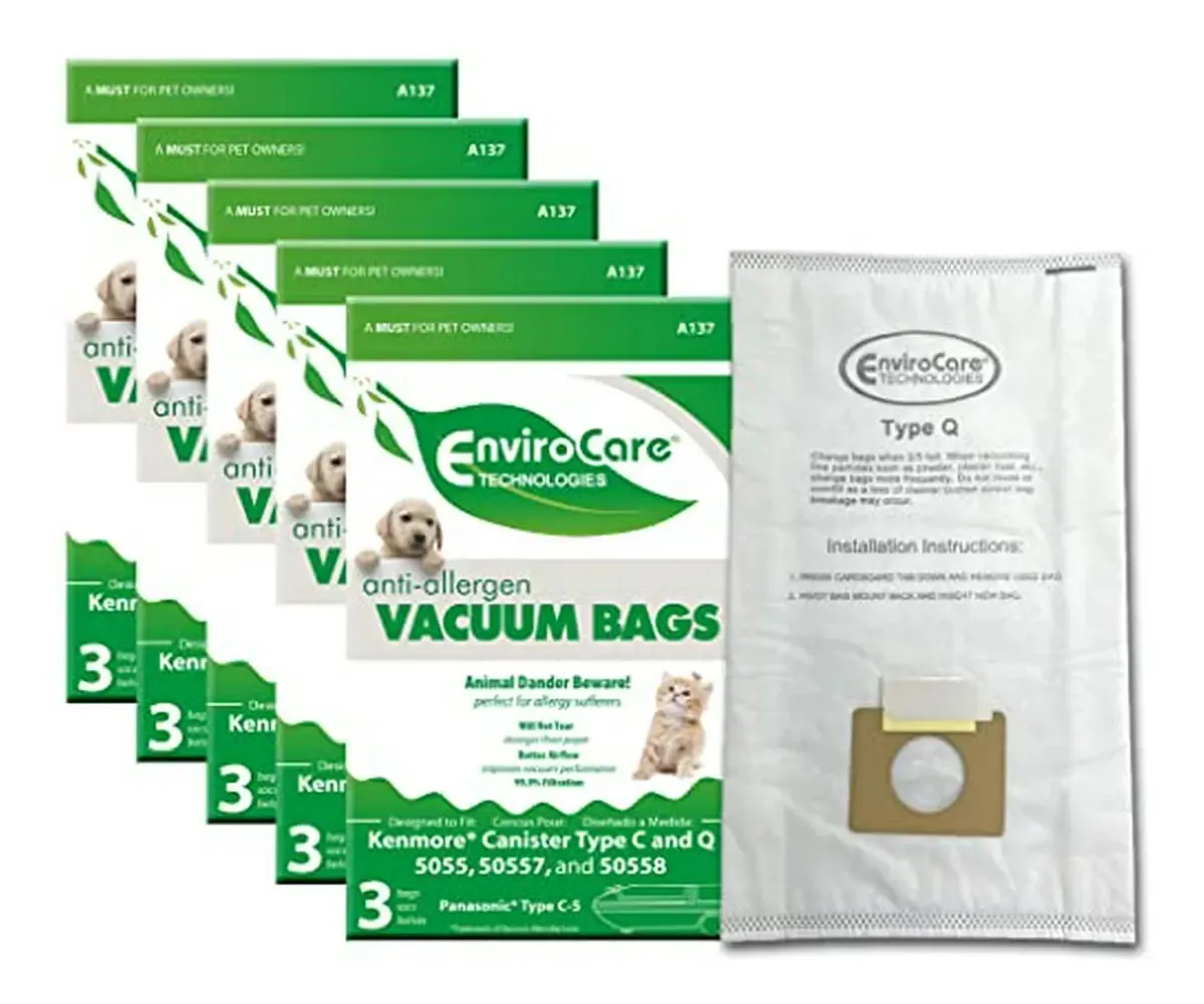 Sacos de Aspirador Antialérgicos Compatíveis com Kenmore E