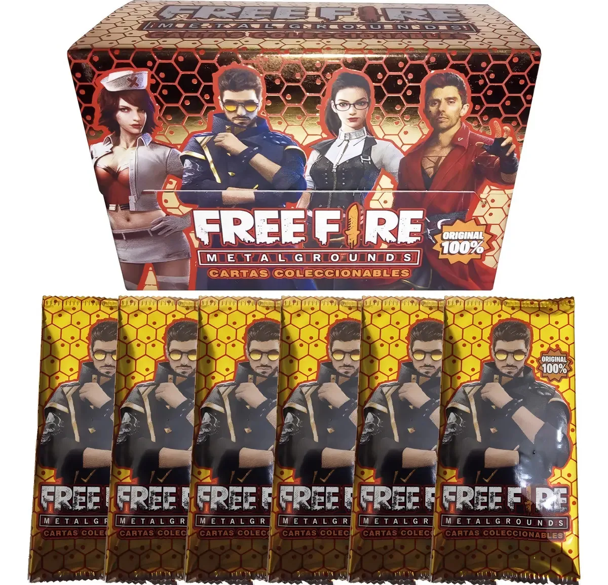 Caixa de cartões grátis Fire Metalgrounds + 20 envelopes