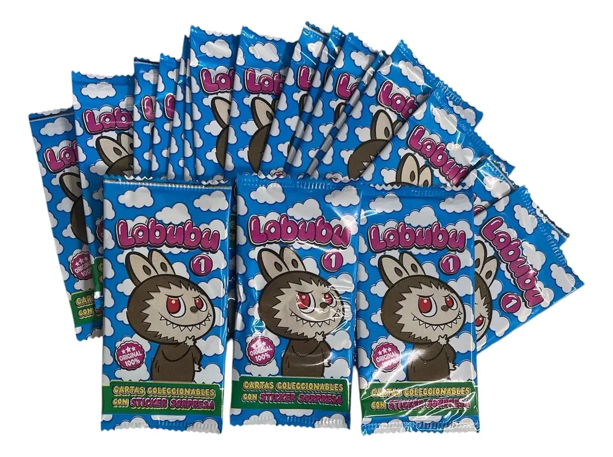 Cartões colecionáveis Labubu X 10 envelopes da série 1. Língua castelhana rey