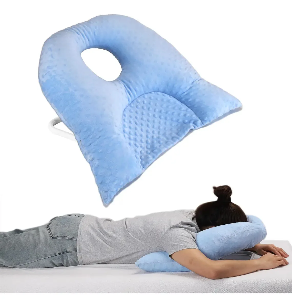 Almofada de cabeceira Beatvive para dormir, almofada prona cor preta