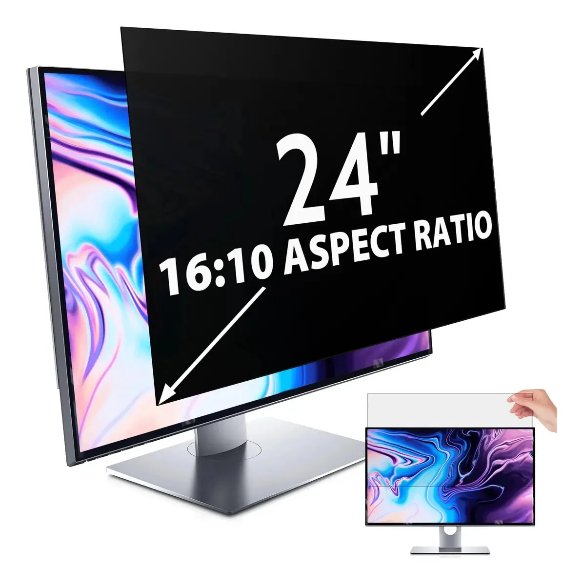 Tela de privacidade Peslv para 24 monitores de computador