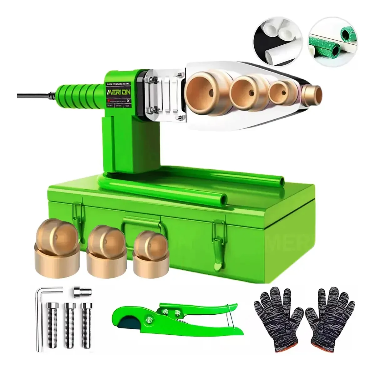 Kit de termofusor herramient com 3 dados 20-32mm e diâmetro 1000w
