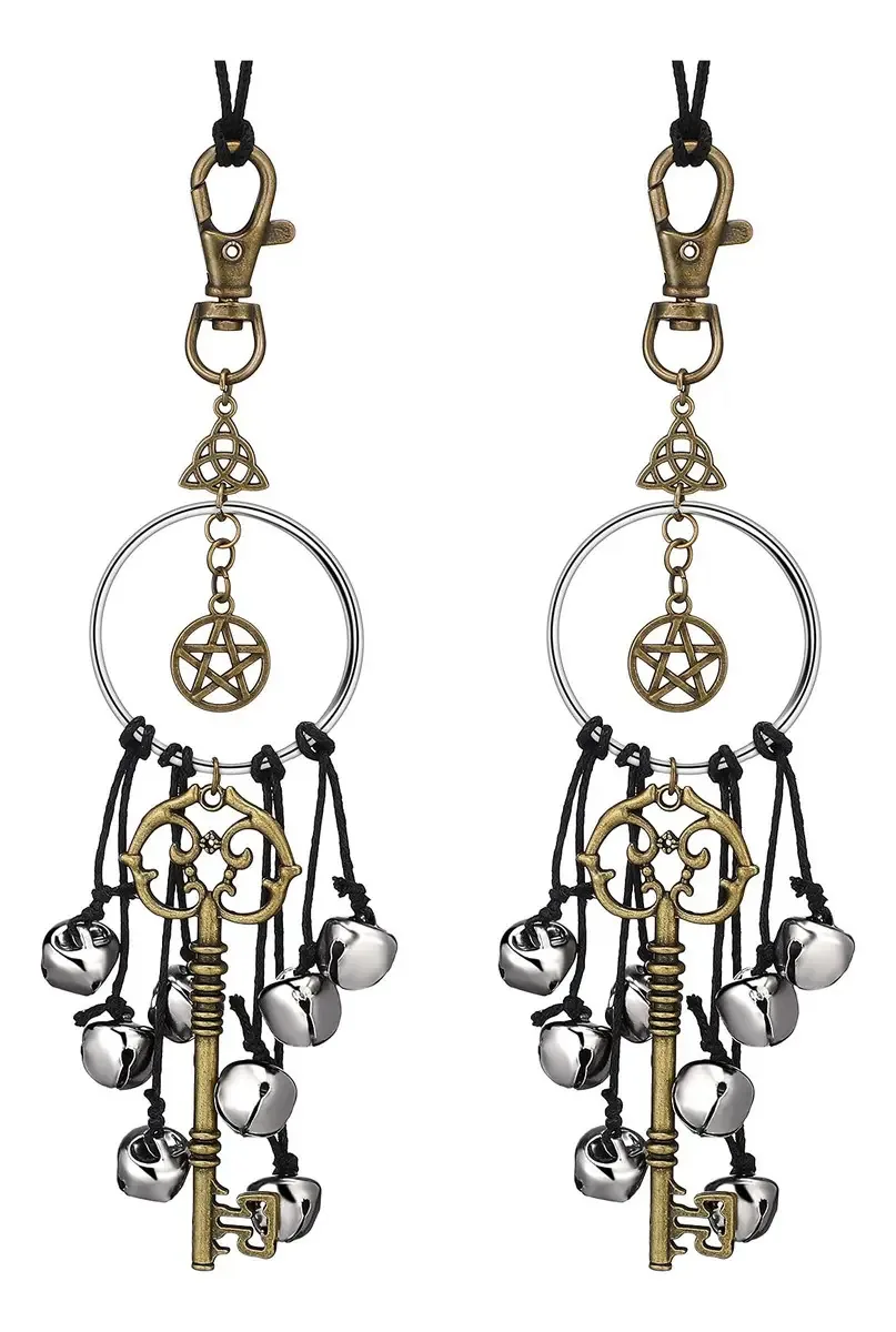 Sinos de Bruxa para Porta Decoração Wicca 2 Peças