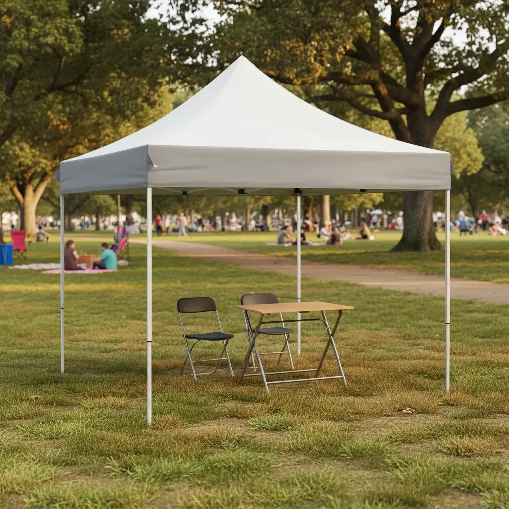 Toldo retrátil branco dobrável Hgq