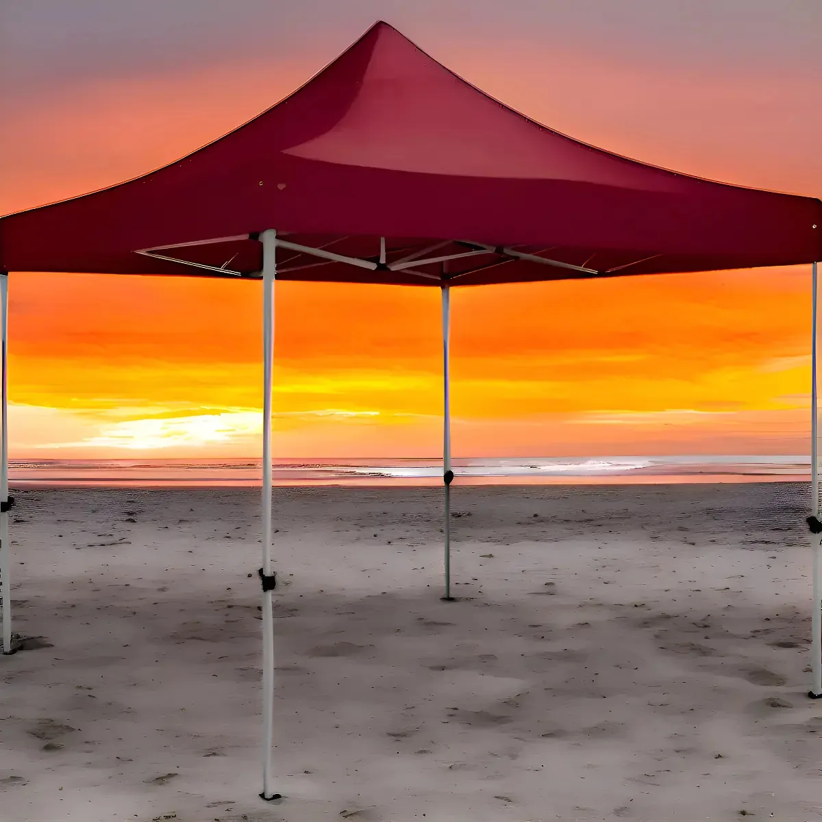 Toldo retrátil dobrável em cor de vinho Hgq