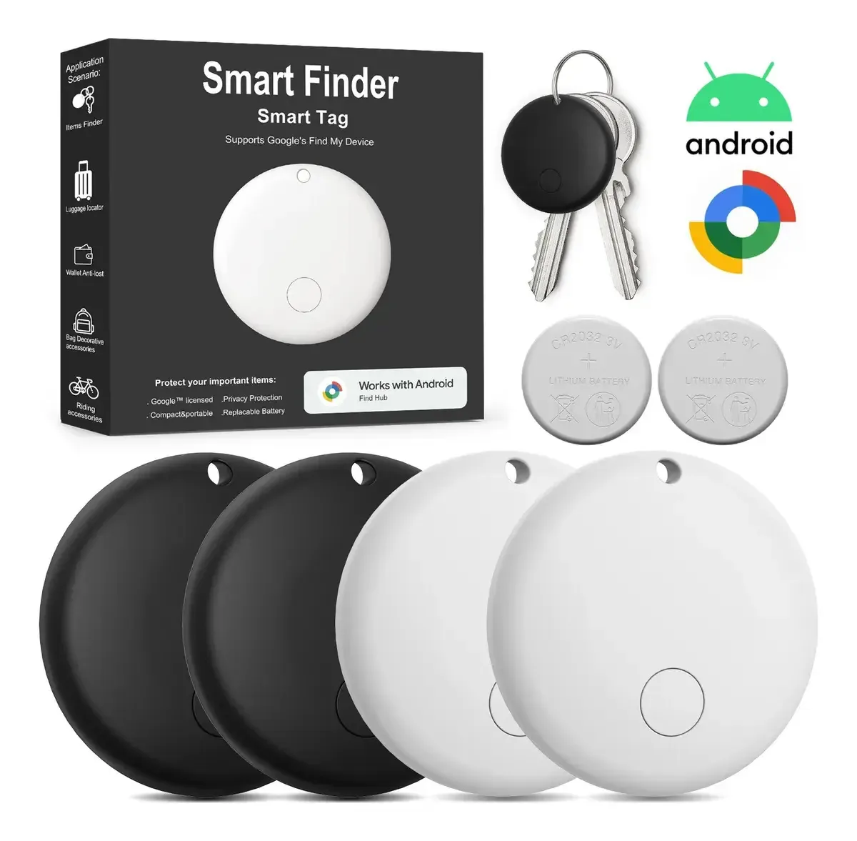 Rastreador portátil Android Locator de 4 unidades - 365 dias de espera