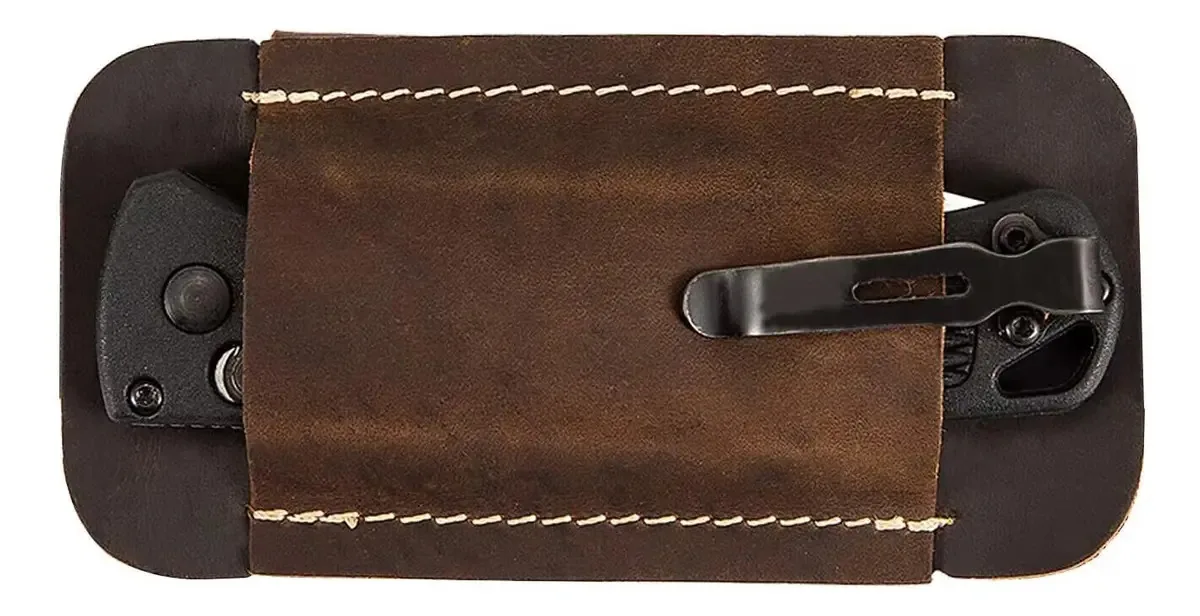 Estojo de couro para facas de bolso Organizer Edc