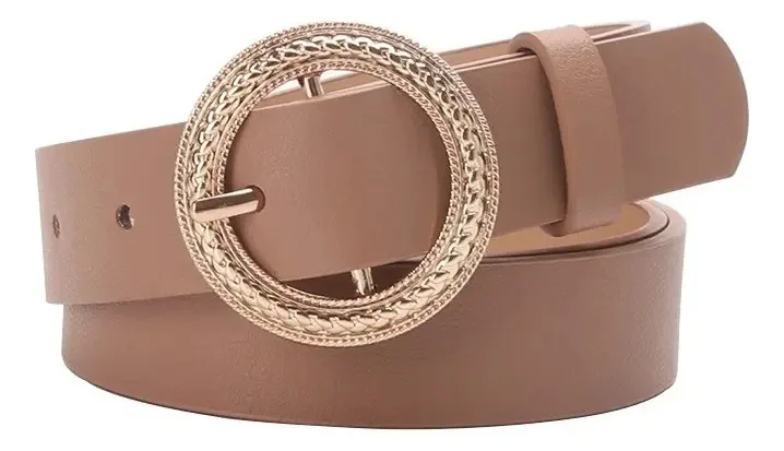Cintos de couro, cinto largo, cinto branco, feminino, tamanho cáqui, 75 a 90 cm