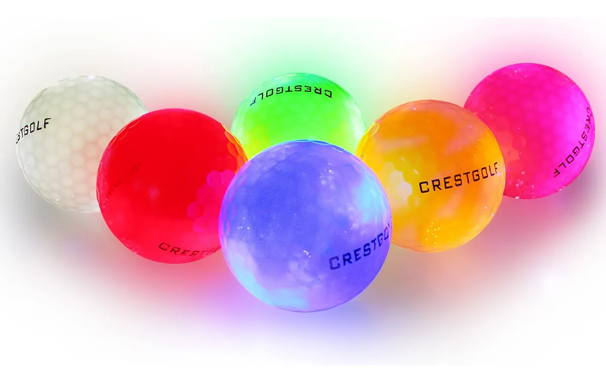 Hibcotuo 6pcs Bolas de Golfe LED Que Brilham Intensamente Bolas de Golfe Noturnas LED Bolas de Golfe Luminosas Multicoloridas