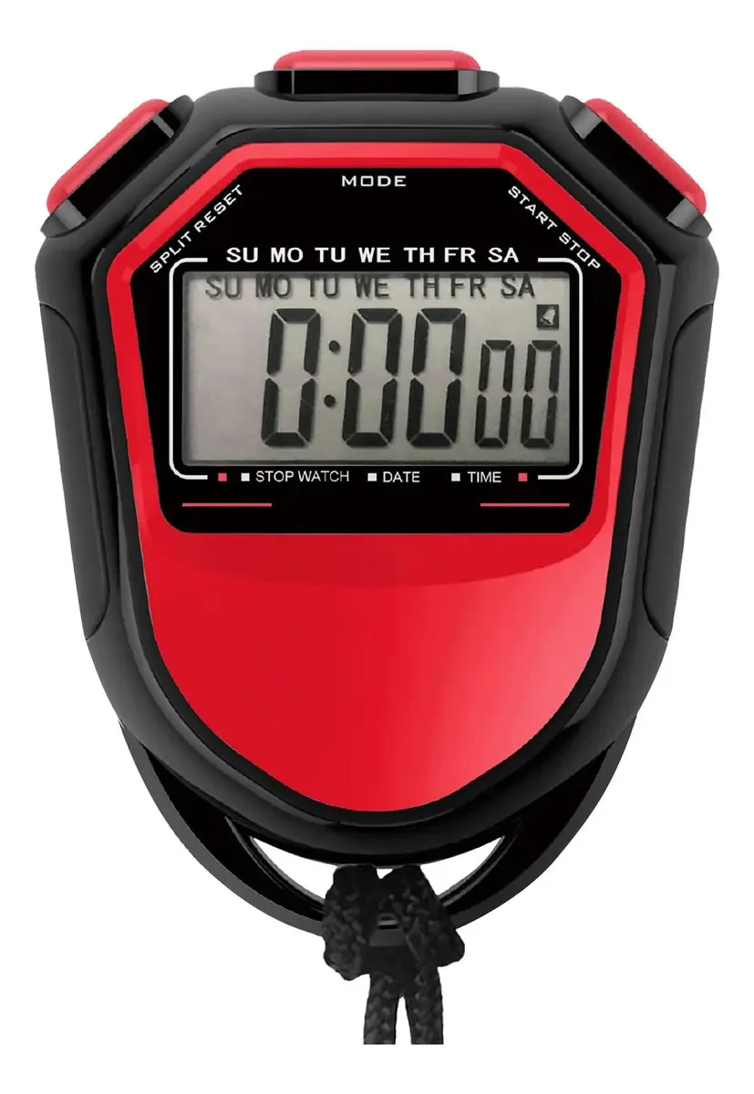 Cronômetro digital portátil impermeável Hibcotuo, temporizador LCD, cronógrafo, balcão esportivo com alça para natação, corrida, treinamento de futebol