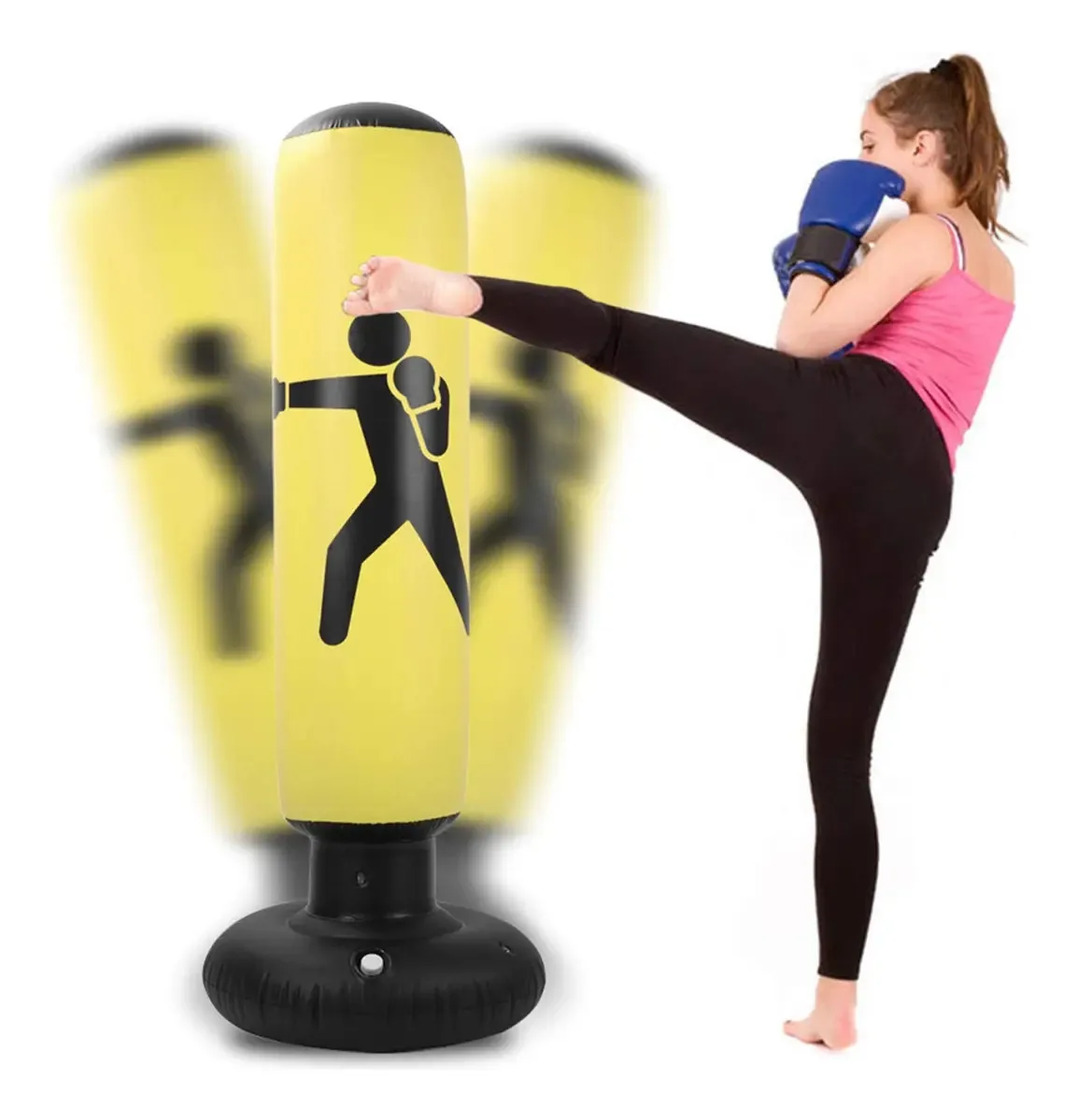 Saco de Boxe Fitness Saco de Boxe Inflável Suporte Saco de Boxe Brinquedo Pvc Bolsa de Torre de Perfuração Interior