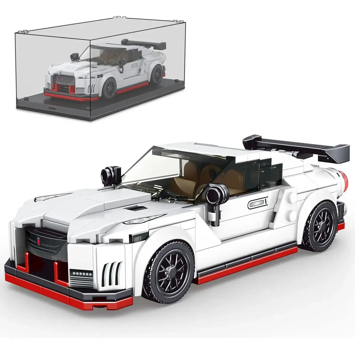 Conjunto de construção de brinquedos para carros Nissan Gt-r