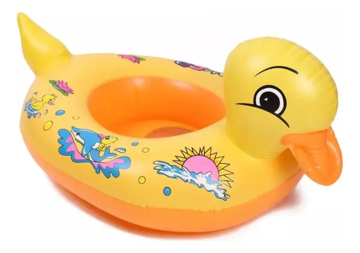 Barco de pato inflável Piscina infantil flutuante para bebês, cor de pato, barco inflável amarelo