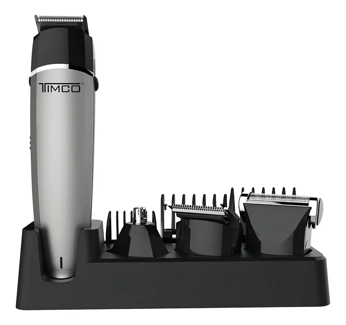 Barbeador elétrico recarregável Timco, barbeador prateado