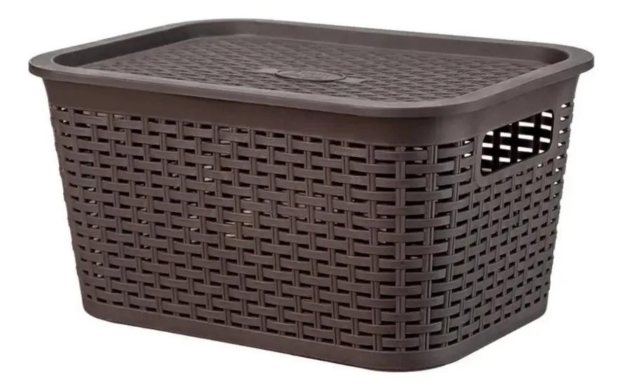 Pacote X3 Cestos Tavarúa Cestos Organizadores Marrons de 6,5 L
