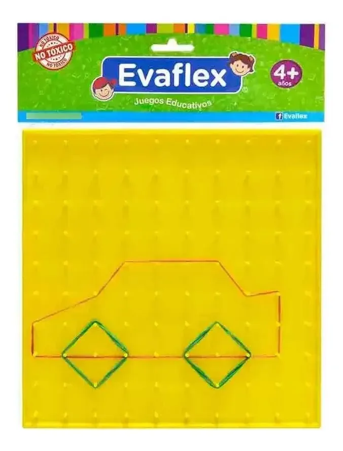 Geoplano de plástico amarelo de 20 cm
