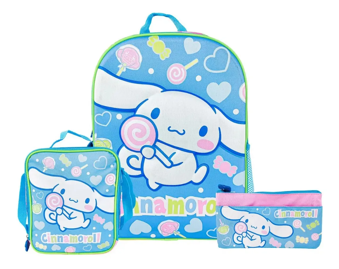 Conjunto de mochilas Scool Ranger Lunchbox Cinnamoroll 3D Color Multicolor
