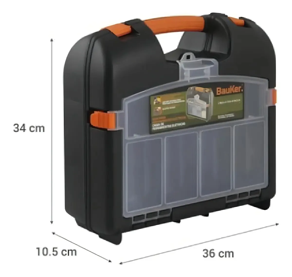 Caixa de ferramentas Bauker 10x34x36 cm