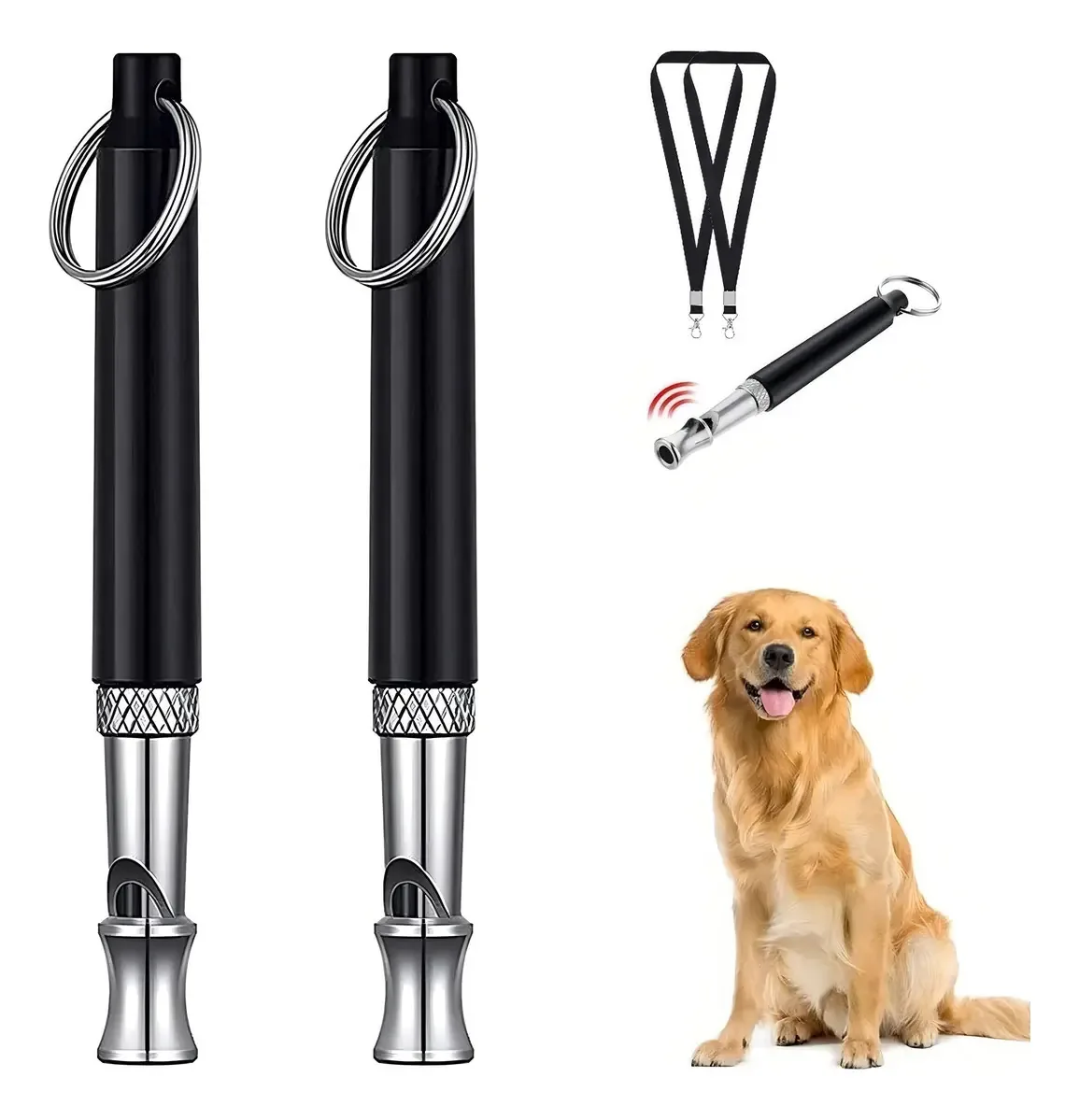 2 peças de apitos para cães para parar de latir