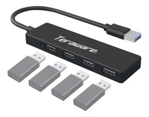 Hub Teraware Usb de 4 portas, 3 x USB 2.0, 1 x USB 3.0