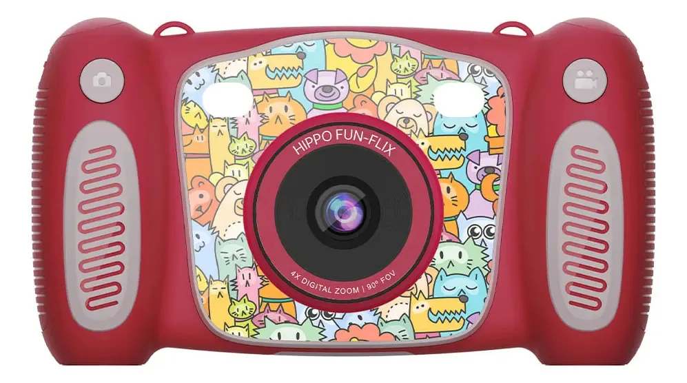 Câmera infantil Hippo de 0,3 mp com jogos rosa