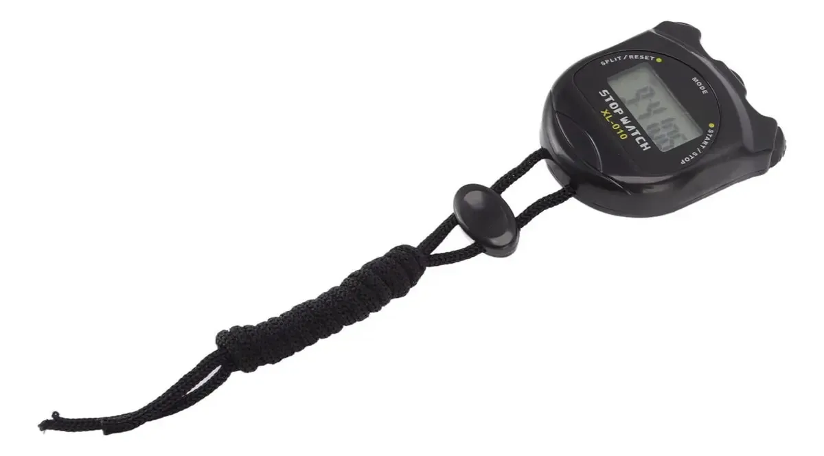 Cronômetro eletrônico Baok, cronômetro à prova d'água de 140mAh, display LCD para esportes (preto)