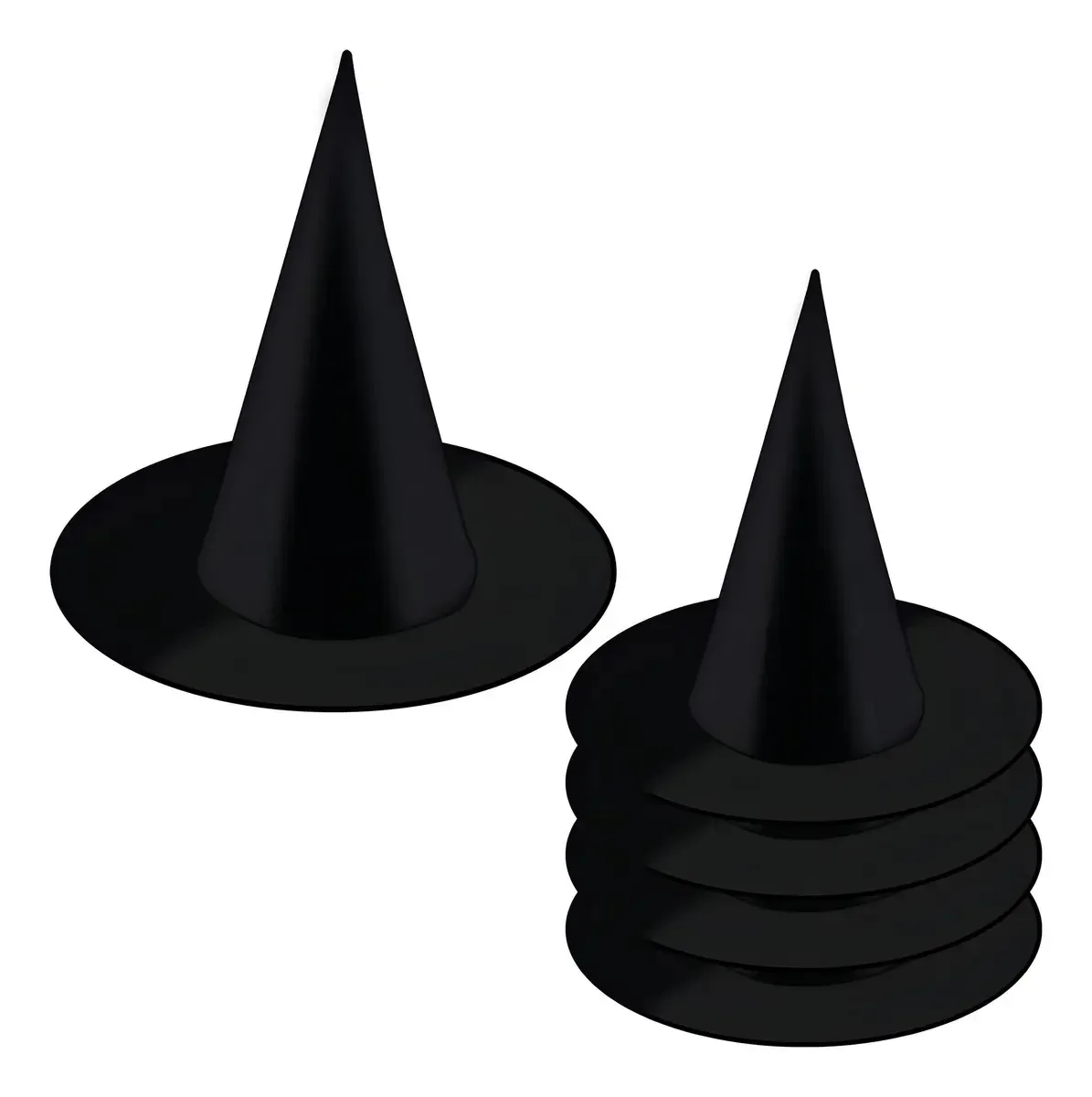 5 chapéus Magician Cup para festas e eventos de Halloween, cor preto-S