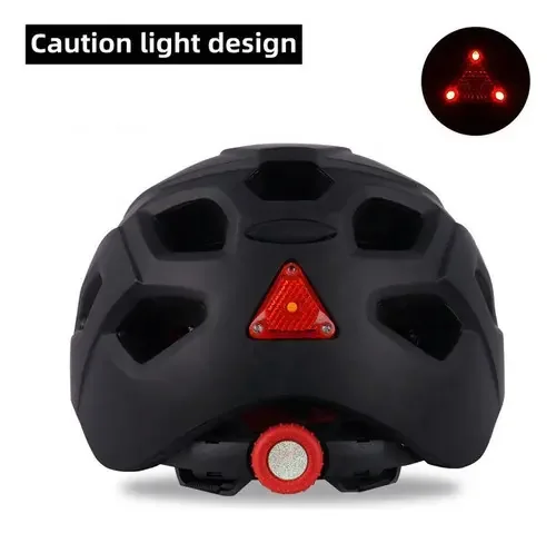 Capacete de equitação ao ar livre com luz de advertência T Cor Amarelo Tamanho M (53-63 cm)