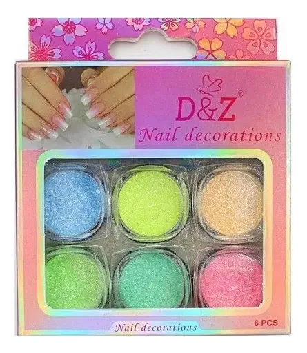 Glitter Sereia Fino Para Unhas D&Z Decoração Art Nails