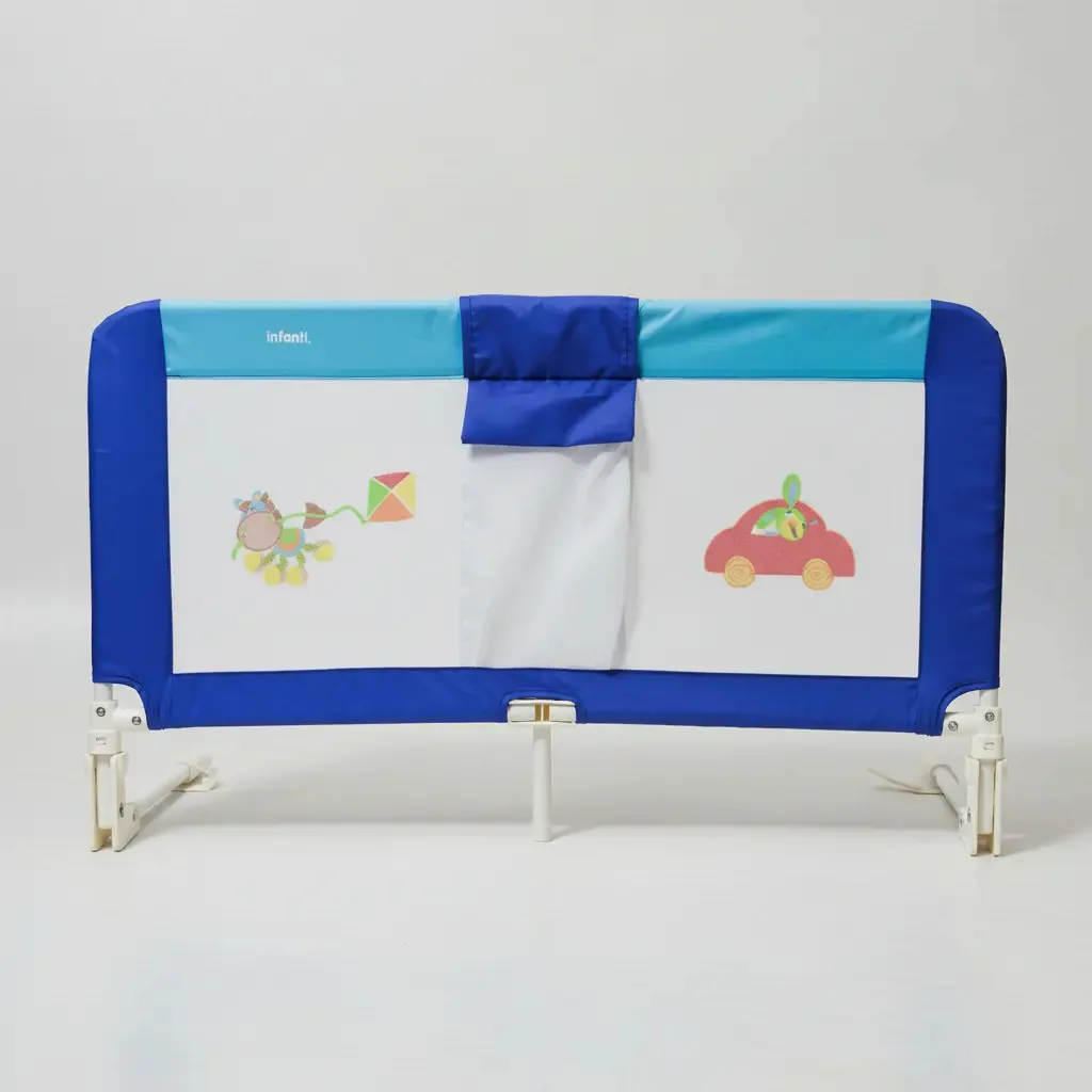 Corrimão de segurança para cama azul