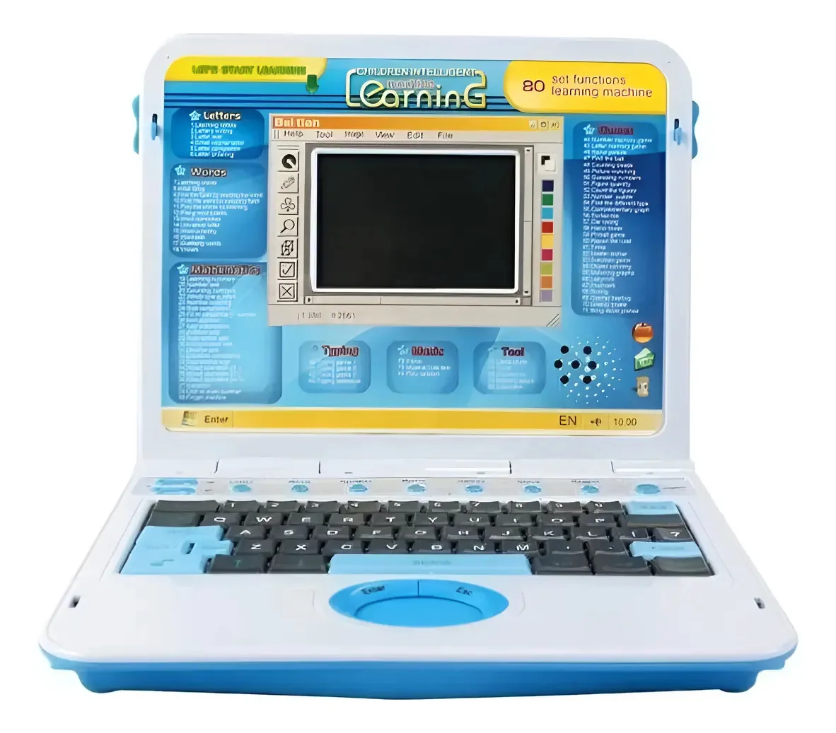 Jogos para PC de aprendizagem didática para crianças de computador azuis